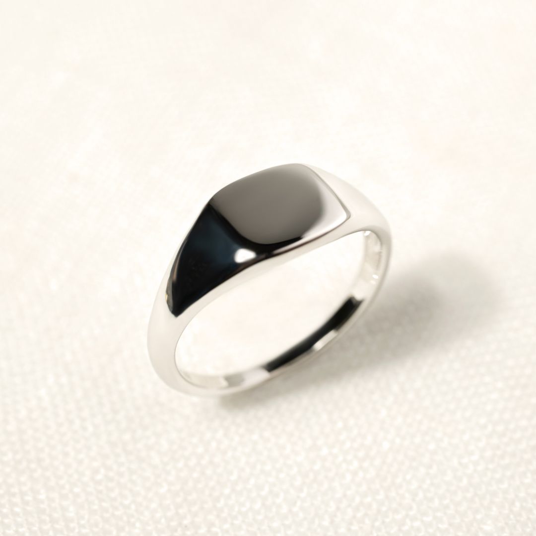 Bold Initial Engraved Ring
