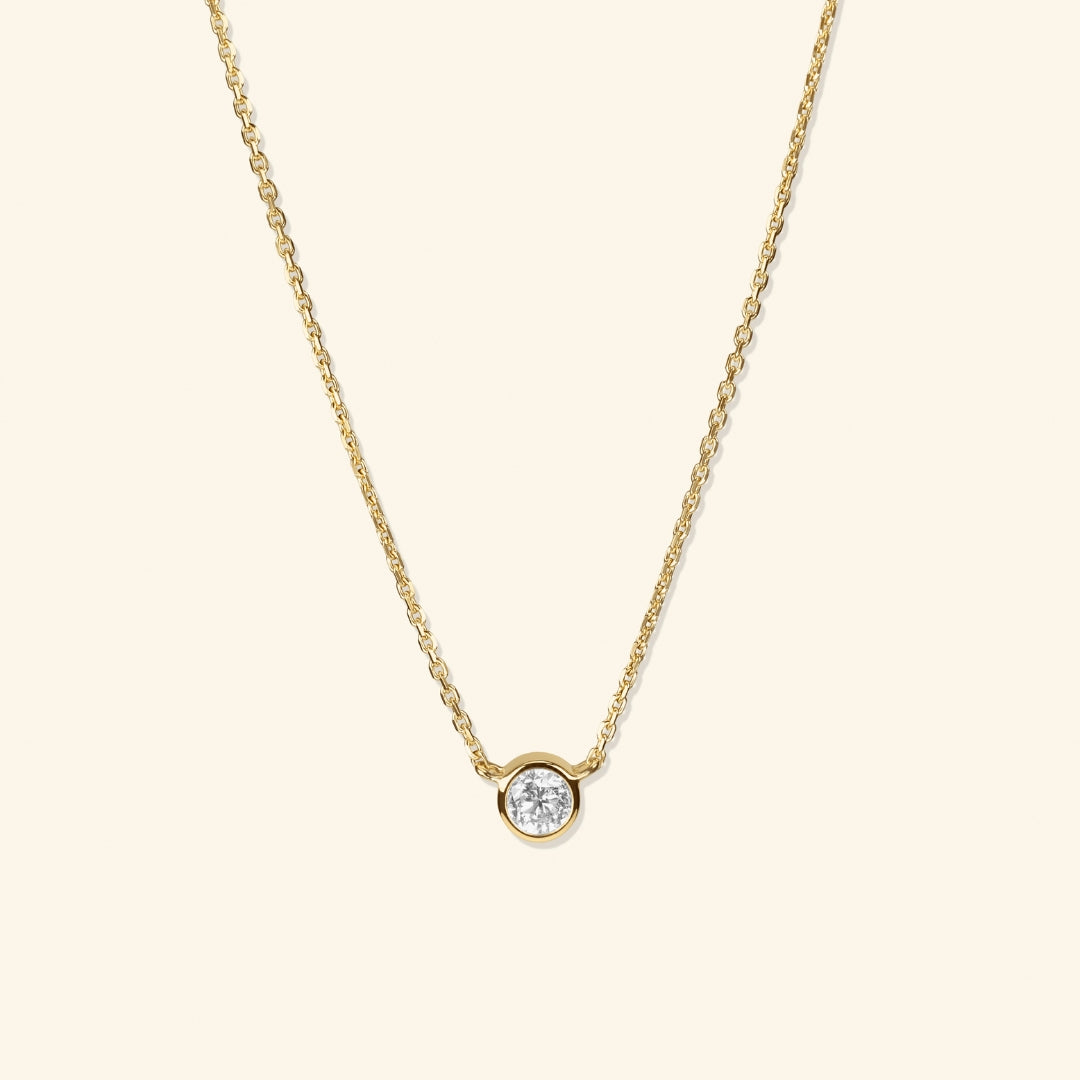 Classic Solitaire Diamond Necklace