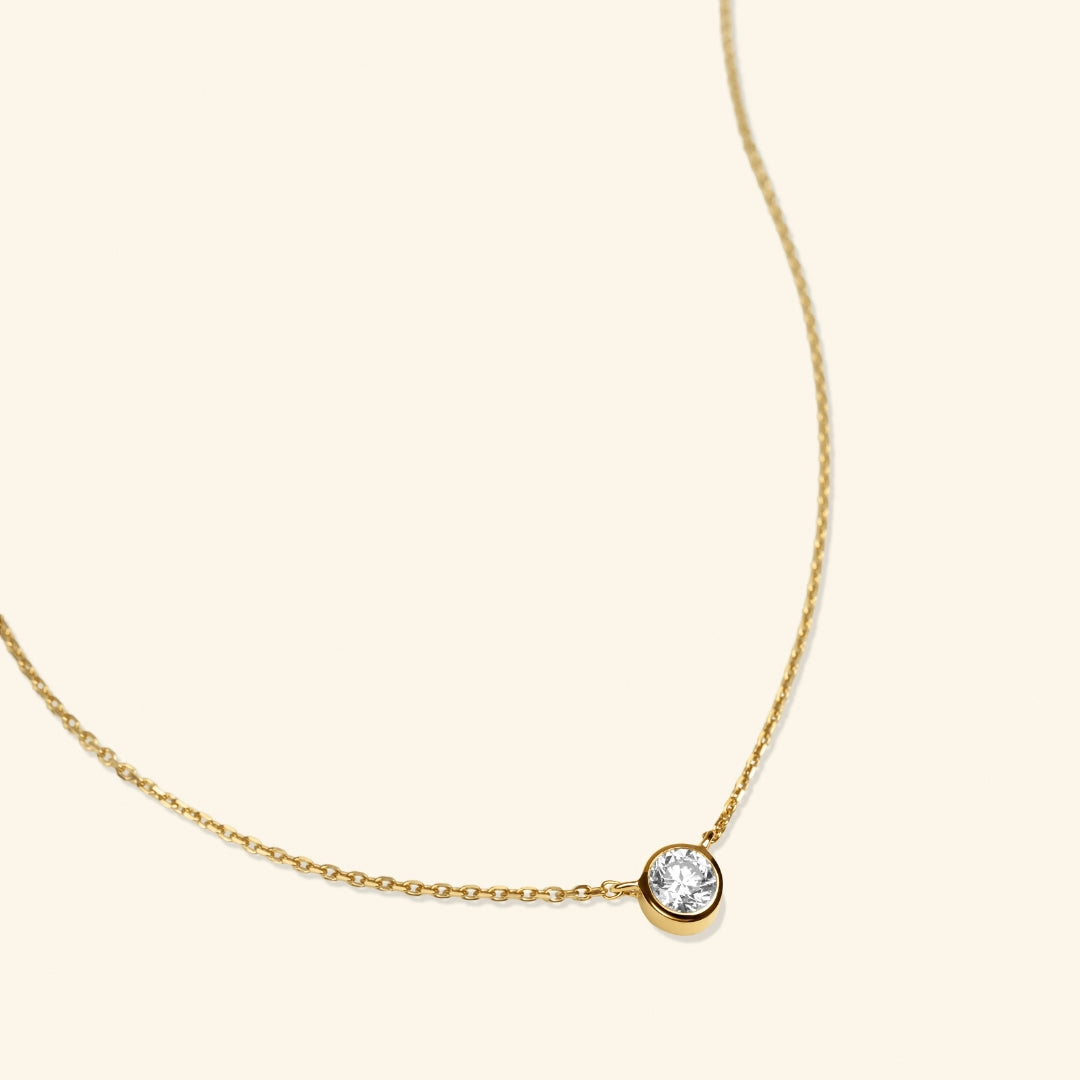 Classic Solitaire Diamond Necklace