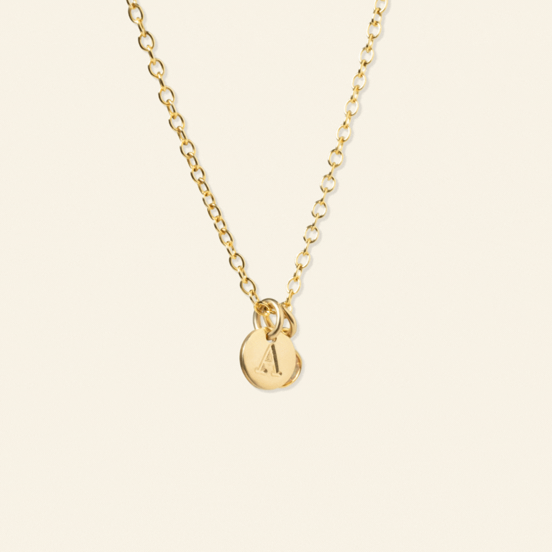 Birthstone Initial Necklace