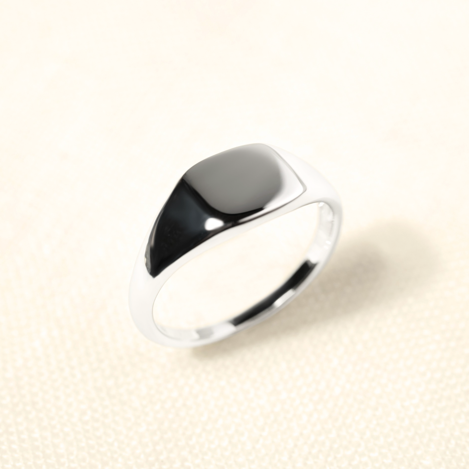 Bold Initial Engraved Ring