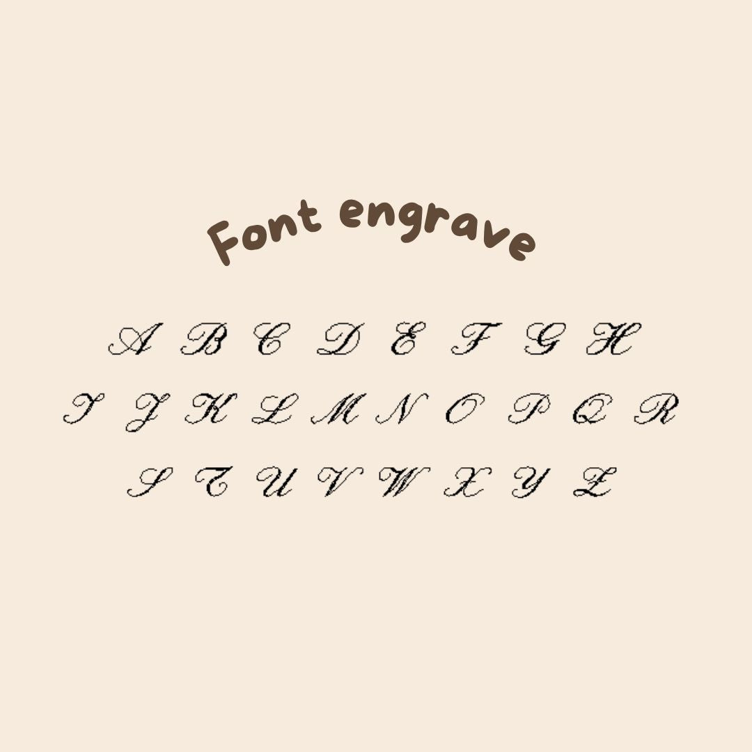 Initial Engraved Matching Ring Set